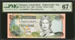 BAHAMAS. The Central Bank of the Bahamas. 1/2 Dollar, 2001. P-68*. Replacement. PMG Superb Gem Uncir