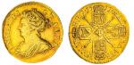 Anne (1702-1714), Half-Guinea, 1711, diademed and draped bust left, rev. crowned shields cruciform, 