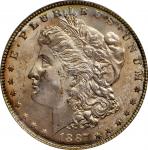 1887 Morgan Silver Dollar. MS-65 (PCGS). OGH.