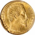 FRANCE. 5 Francs, 1854-A. Paris Mint. Napoleon III. PCGS MS-64.