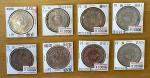 Group Lots - China，CHINESE CHOPMARKS: JAPAN: LOT of 9 coins, including silver yens, Meiji year 20 (1