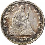 1870 Liberty Seated Quarter. VF Details--Tooled (PCGS).