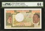 GABON. Banque Centrale. 10,000 Francs, 1971. P-1. PMG Choice Uncirculated 64 EPQ.