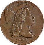 1794 Liberty Cap Cent. S-22. Rarity-1. Head of 1794. EF Details--Cleaned (PCGS).