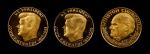 Lot of (3) World Gold Tokens. Mint State (Uncertified).
