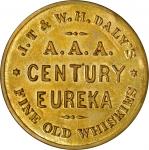New York, New York. 1868 J.T. & W.H. Daly, A.A.A., Century, Eureka whiskies. Bowers NY-4420. Gilt br