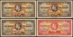 x Bermuda Government, 5 shillings (3), 10 shillings 1947, (Pick 14, 15, TBB B115, 116), very fine (4