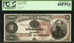 Fr. 353. 1890 $2 Treasury Note. PCGS Extremely Fine 40 PPQ.