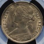 GREAT BRITAIN Victoria ヴィクトリア(1837~1901) Penny 1863 PCGS-MS63RB UNC