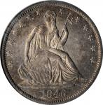 1846-O Liberty Seated Half Dollar. WB-27. Rarity-4. Tall Date. AU-50 (ANACS). OH.