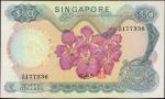 SINGAPORE. Board of Commissioners of Currency. 50 Dollars, 1973. P-5d. About Uncirculated.