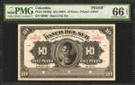 COLOMBIA. Lot of (2). El Banco del Sur. 10 Pesos, ND (1907). P-S853bp & S853fp. Front & Back Proofs.