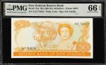 NEW ZEALAND. Reserve Bank of New Zealand. 50 Dollars, ND (1981-85). P-174a. PMG Gem Uncirculated 66 