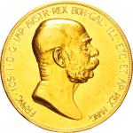 Austria. EF. 100Corona. Gold. 60th Anniversary of the Reign of Franz Joseph I Gold Proof 100 Corona