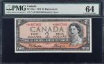 CANADA. Bank of Canada. 2 Dollars, 1954. BC-38aA. Replacement. PMG Choice Uncirculated 64.