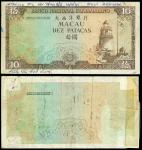 Banco Nacional Ultramarino, Macao, progressive proof 10 Patacas, ND (1981), brown on multicoloured u
