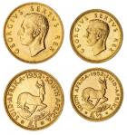 South Africa, George VI (1936-1952), Proof-Like Gold Pond, 1952, GEORGIVS SEXTVS REX, king left, rev