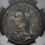 GREAT BRITAIN Victoria ヴィクトリア(1837~1901)   Crown 1887 NGC-UNC Details“Rev Cleaned“ 洗浄 AU