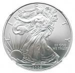 USA, $1 Silver Eagle, 2008, NGC MS 702008年鹰洋自由女神1元