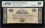 Charleston, South Carolina. Union Bank of South Carolina. 1850s  $5. PMG Very Fine 30. Remainder.