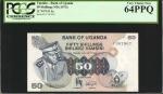 UGANDA. Bank of Uganda. 50 Shillings, ND (1973). P-8a. PCGS Currency Very Choice New 64 PPQ.