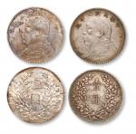 1914-20年民国三年、九年袁世凯像壹圆银币各一枚