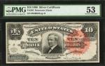 Fr. 293. 1886 $10 Silver Certificate. PMG About Uncirculated 53.