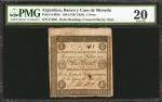 ARGENTINA. Banco y Case de Moneda. 1 Peso, 1854 ND Issues. P-S403b. PMG Very Fine 20.