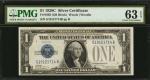 Fr. 1603. 1928C $1 Silver Certificate. PMG Choice Uncirculated 63 EPQ.
