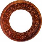 1852 Pattern Annular, or Ring-Form Gold Dollar. Judd-147, Pollock-175. Rarity-7-. Copper. Plain Edge