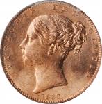 ISLE OF MAN. Farthing (1/4 Penny), 1839. Victoria. PCGS MS-63 Red Brown Gold Shield.