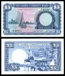 Gambia. Gambia Currency Board. 5 Pounds. ND(1965-70). P-3. No. A005911. Blue and green on multicolor