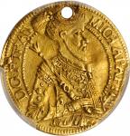 TRANSYLVANIA. Ducat, 1689. Fogaras Mint. Michael Apafi. PCGS Genuine--Holed, AU Details Gold Shield.