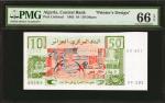 ALGERIA. Central Bank of Algeria. 10 / 50 Dinars, 1985. P-UNL. PMG Gem Uncirculated 66 EPQ.