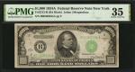 1934A纽约1000美元 PMG Choice VF 35 1934A $1000 Federal Reserve Note