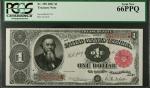 Fr. 350. 1891 $1 Treasury Note. PCGS Currency Gem New 66 PPQ.