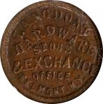 New York--Belmont. 1864 Langdons Hardware Store. Fuld-077A-3a. Rarity-5. Copper. Plain Edge. MS-64 B