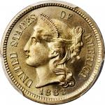 1883 Nickel Three-Cent Piece. MS-67+ (PCGS).