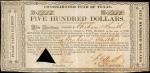 Austin, Texas. Consolidated Fund of Texas. September 1, 1837. $500. Very Fine.