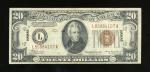 1934美国联邦储备券20元，二战紧急发行版，HAWAII，编号L85884107A，VF品相. Federal Reserve Note, United States of America, WWI