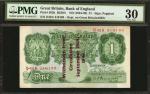 GREAT BRITAIN. Bank of England. 1 Pound, B239A ND (1934-39). P-363h. PMG Very Fine 30.