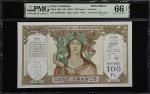NEW CALEDONIA. Banque de lIndochine. 100 Francs, ND (1957). P-42ds. Specimen. PMG Gem Uncirculated 6