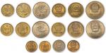 八十年代流通硬币共八枚（1980年长城币一元两枚、1980年五角硬币一枚、1980年两角硬币一枚、1980年一角硬币两枚、1981年五角硬币一枚、1983年两角