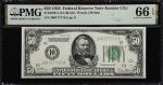 Fr. 2100-J. 1928 $50 Federal Reserve Note. Kansas City. PMG Gem Uncirculated 66 EPQ.
