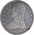 1836 Capped Bust Half Dollar. Reeded Edge. 50 CENTS. GR-1, the only known dies. Rarity-2. VF Details