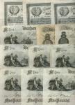 x A group of English Provincial Banknotes, all cut cancelled, including Darlington Bank, £5 (2), Dur