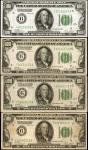 Lot of (4) Fr. 2150-F. 1928 $100 Federal Reserve Note. Atlanta. Fine to Extremely Fine.