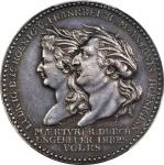 FRANCE. Execution of Louis XVI & Marie Antoinette Silver Medal, 1793. PCGS Genuine--Mount Removed, A