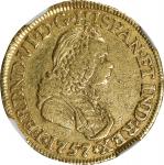 COLOMBIA. 2 Escudos, 1757-NR S. Santa Fe de Nuevo Reino (Bogotá) Mint. Ferdinand VI. NGC EF-40.