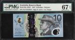 AUSTRALIA. Reserve Bank of Australia. 10 Dollars, 2017. P-63a. PMG Superb Gem Uncirculated 67 EPQ.